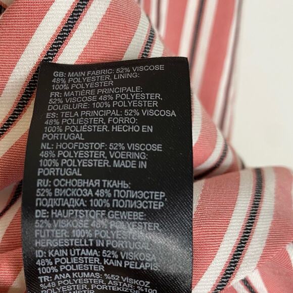 TED BAKER Coryn High Waist Ruffled Striped Pencil Midi Skirt - Picture 9 of 12